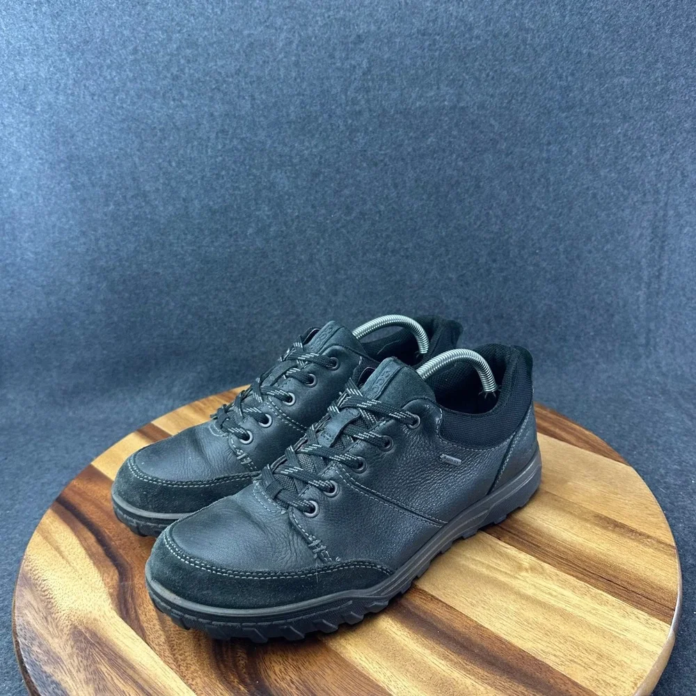 ECCO Urban Lifestyle Gore-Tex Black Leather Hiking Shoes 83070402001 Size 8